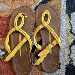 New Directions Yellow Sandals